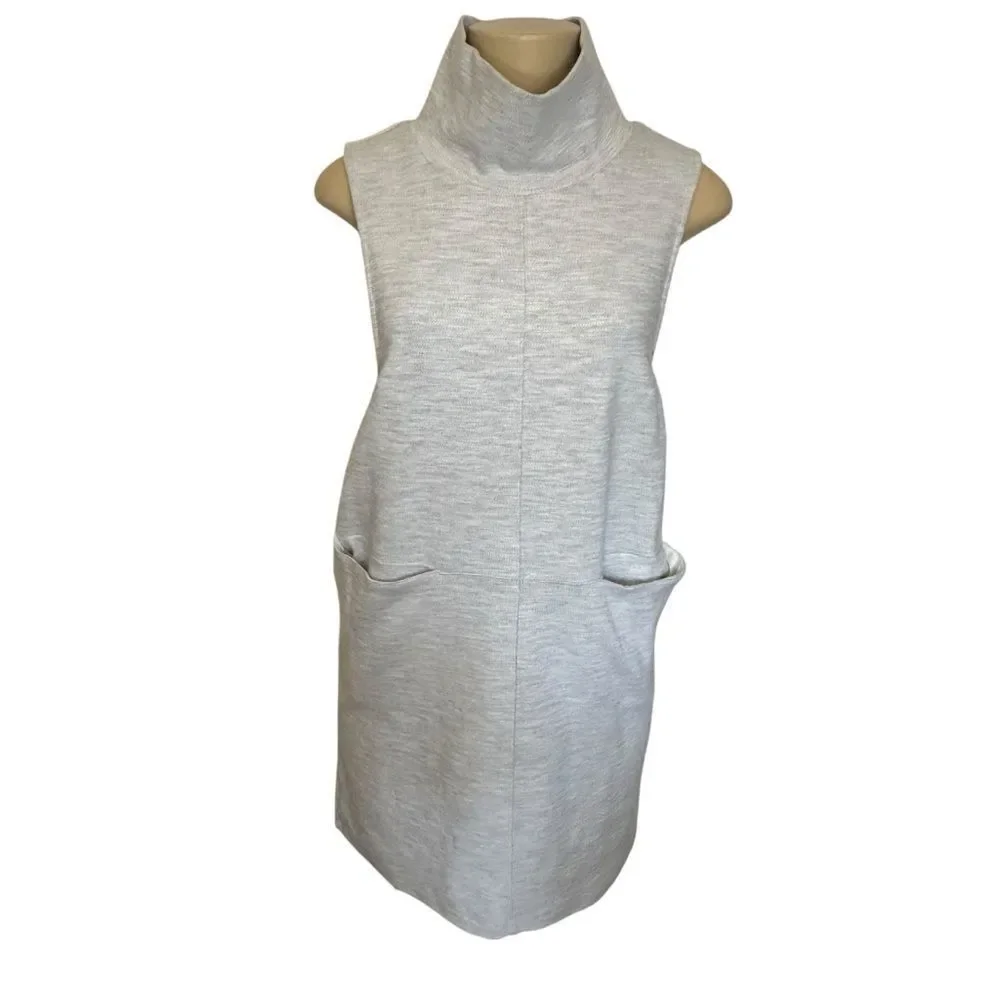 Free People Getaway Shift Dress Gray Mock Neck small